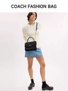 Coach Klare 25 Medium Crossbody Bags For Women Flap Bag Top-Handle Tote Bag With Chain Shoulder Strap - Dark Brown - View 3