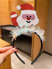 4/2/1pc Cute Shiny Christmas Headbands For Women, Designed With Santa Claus, Snowman, Reindeer And Other Christmas Elements, Adding Christmas And New Year Atmosphere, Suitable As Christmas And New Year Hair Accessory Gifts For Women