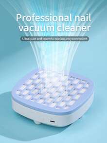 Professional Nail Dust Collector, Mini USB Vacuum & Extractor Fan For Acrylic Nails, Portable Manicure Dust Cleaner For Home & Salon Use - Blue - View 1