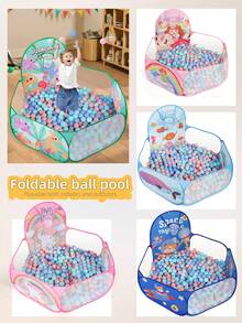 Foldable Ball Pit For Kids 0-3 Years Old, Crawling Training Toy, Indoor/Outdoor Dual-Use, Parent-Child Interactive Play Pit, Halloween Party Essential (Balls Not Included)