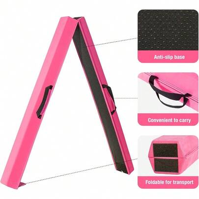 2.1M Folding Gymnastics Balance Beam High-Density EVA Foam, Suitable For Home Gymnastics Equipment, Anti  Suede Training, Beginners To Professionals
