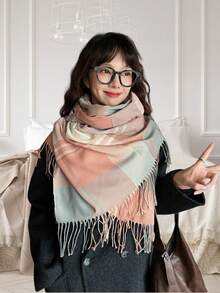 New Classic High-End Fashionable Double-Sided Cashmere Warm Scarf, Versatile For Couples, Teachers, Students, Birthday Gifts, Warm Long Thick Neck Warmer, Japanese/Korean Style Boyfriend Gift