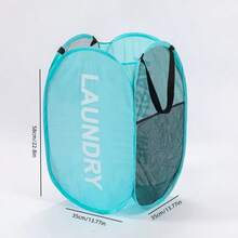 1pc Foldable Household Dirty Clothes Storage Basket, Large Capacity Laundry Hamper For Bathroom, Washroom Dirty Clothes Collection