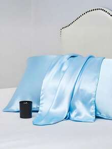 Available In Many Colors Solid Color Pillowcase, Imitation Silk Pillow Case For Hair And Skin, Luxurious And Silky Smooth, Ultra Soft And Breathable, Machine Washable, Soft Pillow Cover With Envelope Closure For Bedroom, Bedding Supplies Gift For Women Man, Luxury Bed Pillow Cover, Ultra Soft Hotel Pillow Protector, Good Gifts For Mum Dad Friend Andtravel Sleep, Wedding Gift, No Filler, Black, White, Gray, Khaki Home Decor Bedroom Decor Room Decor Aesthetic Room Decoration Stuff Living Room Decor Cushion Covers Cushion Pillow Cases - Multicolor - View 18