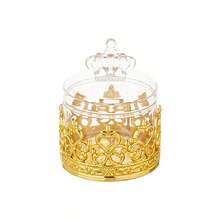 24 Stücke Mini Süßigkeitenbox, goldfarbene Krone und Schwan Accessoire, Transparent Deckel Fenster-Stil Geschenkbox, geeignet für Hochzeit/Geburtstag/Geschlechts-Enthüllung/Braut-Geschenk Party/Fest, Party Dessert Verpackung Präsentationsbox