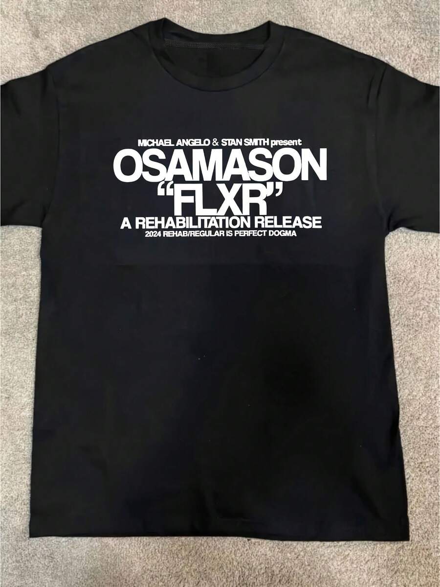 1pc OSAMASON Women's FLXR Graphic T-Shirt - Minimalist Casual Everyday & Formal Wear - All-Season Everyday Essential - Women's Fashion Apparel - màu đen - Xem 1