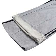 Adidas Originals 3S WIDE SWEATPANTS, Knitted Loose Casual Running Pants For Women, JV7476 - Medium Heather Grey/Black - View 5