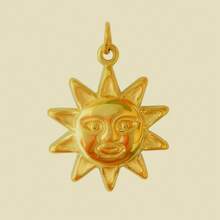 1 pieza Moda Acero Inoxidable Dorado Serie Sol Luna Sol Luna Arcoíris Sol Sonriente Estrella Colgante, Adecuado para DIY Collares Creativos, Pulseras, Pendientes, Cadenas de Bolso, Llaveros, Chapado en Oro de 18K, Impermeable y a Prueba de Sudor, Adecuado para Uso Diario de Ocio