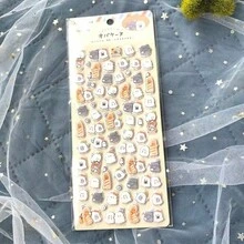 Pegatinas 3D oficiales de la familia Youkai, fantasmas lindos 3D, pegatinas decorativas de dibujos animados para teléfono, recompensa educativa para niños