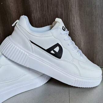 New Versatile Low-Top Sneakers, Unisex White Casual Shoes, Lightweight, Comfortable, Waterproof, Non-Slip, Suitable For Running And Outdoor Activities