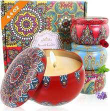 Velas Aromaticas Decorativas -  Velas Perfumadas  Piezas Velas Decorativas Ideale para Baño Dormitorio Estudio de Yoga o Cualquier Lugar Perfecta para Navidad Cumpleaños o San Valentín - 4.4 oz - Ver 9