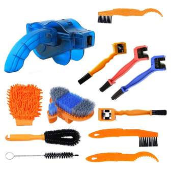 自行车清洁工具套装，自行车链条轮胎清洁工具，便携式山地车洗链刷，骑行装备配件
