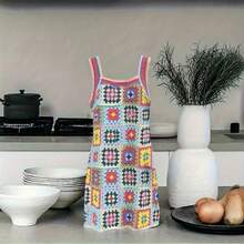2/10/20 piezas Cuadrados de flores tejidos a mano - Colores mixtos vibrantes, patrones florales exquisitos, adecuados para decoración de suéteres, embellecimiento de ropa, kit de manualidades DIY, set de manualidades para mujeres - Multicolor - Ver 8