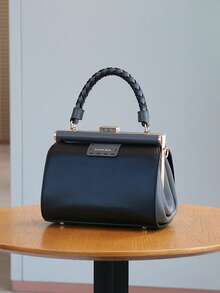 2025新款时尚波士顿立方体包，轻盈奢华优雅拼布编织枕头手提包，高端纯色女包，百搭单肩斜挎包 - 彩色 - 查看 15