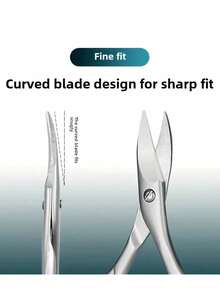 1pc Professional Precision Nail Clipper - Sharp Curved Blades For Fingernails And Toenails, Ergonomic Handle, Multi-Purpose Grooming Tool For Nails, Eyebrows And Lashes