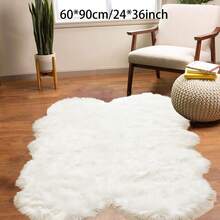 1 Stück weißer flauschiger Teppich, weich & bequem, minimalistisches Dekor, geeignet für Schlafzimmer, Flur, Küche, Waschraum, Badezimmer, Studentenwohnheim, Sofa, Schlafzimmer, Wohnzimmer, Schminktisch, Stuhl, Wohnzimmer, Studentenwohnheim Teppich, modisches Raumdekor, Weihnachtsdekoration, Geschenk, Heimdekoration, Schlafzimmerdekoration, Hochzeitsdekoration, Wohnzimmerdekoration, Geschenk