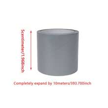 1 rotolo di nastro impermeabile e antivento ad alta viscosità, film termoisolante per guarnizione di finestre, protezione contro le perdite invernali, resistente al freddo, senza colla, sigillante per spifferi di porte e finestre, bordi di tavoli e sedie, sigillatura di condotti HVAC, multiuso, facile da usare, senza residui appiccicosi