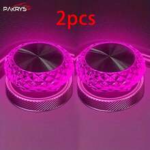 PAKRYS 2 件 USB LED 天使眼水晶氛围灯，汽车内饰配件，即插即用 USB 装饰夜灯，适用于大多数汽车（多色） - 蘑菇小氛圍燈 - 查看 14