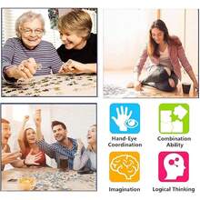 1000pcs Jigsaw Puzzle Toy, Size 70cm*50cm, Oil Painting Landscape & Cartoon Pattern, Adult Stress Relief, Decorative Art, Suitable For Halloween, Christmas, Birthday Gifts - Multicolor - View 10