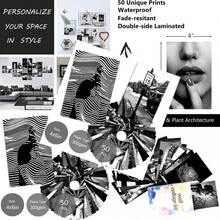 Wall Collage Kit Black And White Aesthetic Pictures 50PCS 4x6 Inch Picture Collage Kit For Wall Aesthetic Teen Girls Bedroom Decor Dorm Wall Decor Photo Collection Cute Wall Decor For Teen 1 - Đen trắng - Xem 6
