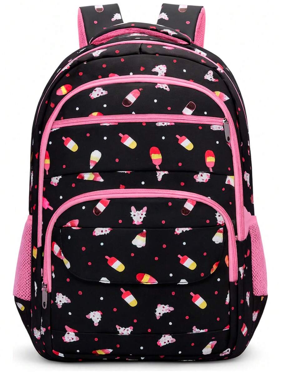 Girls' School Backpack, Reinforced Padded Youth Bag - màu đen - Xem 1