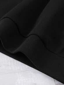 Personalized Customized Men's Plus Size Hoodie For Valentine's Day, Custom Your Lucky Number, Personalized Number Customization, Personalized Logo Customization, Text/Name/Blessing/Holiday/Anniversary Text - Black - View 5