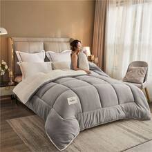 Luxurious Thick Winter Comforter - Ultra-Soft Microfiber Filled, Quilted Solid Color Duvet For All Seasons, Machine Washable - Perfect For Bedroom, Hotel & Guest Room (Pillowcase Not Included)
