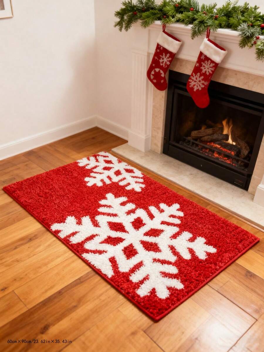1 pezzo Tappeto in peluche rosso natalizio, calpestarlo ti immergerà nell'atmosfera natalizia! La superficie morbida e soffice del tappeto sembra come camminare su una nuvola. Usalo durante il periodo natalizio e i tuoi piedi saranno caldi e la tua casa diventerà accogliente e festiva. Il materiale morbido offre una piacevole sensazione sotto i piedi, adatto per soggiorno, camera da letto, zerbino, piccolo tappeto, zerbino di benvenuto, tappetino per pavimento, zerbino per porta d'ingresso, tappeto da cucina, decorazione per la casa, zerbino per porta d'ingresso, tappeto d'area, tappeto da esterno, decorazione per la casa, tappeto d'area, tappeto da giardino, lavabile in lavatrice.
