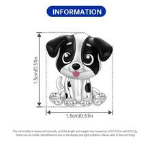 1 pieza Colgante de perro lindo plateado con baño de plata para hacer pulseras, collares y joyería DIY, ideal como regalo de cumpleaños para mujeres