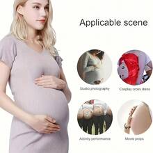 Bụng bầu giả như thật, đồ bầu nhẹ và thoáng khí, thích hợp làm đạo cụ chụp ảnh nhập vai và biểu diễn sân khấu (không có thắt lưng) - Nhiều màu - Xem 6
