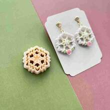 Christmas Soft Pottery Polymer Clay Cutter Mould Bowknot Garland Embossing Cutting Mold DIY Earring Pendant Jewelry Making Tool