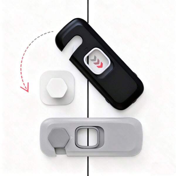 10 piezas Cerraduras de , cerraduras para puertas de gabinetes, protectores de cajones de refrigerador - Para gabinetes, cajones, refrigeradores, cocina, baño, manijas de gabinetes y hornos, sin llave, sin necesidad de perforar - Instalación fácil, regalos de Navidad y Acción de Gracias 1/3/5/10 piezas