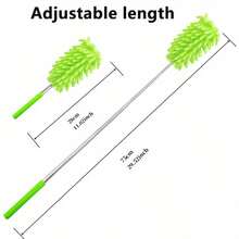 可重复使用的超细纤维迷你除尘器，可伸缩杆除尘器，可水洗干湿除尘器，配有灵活的伸缩手柄，适用于客厅、卧室、浴室、厨房、汽车、家居 - 彩色 - 查看 3