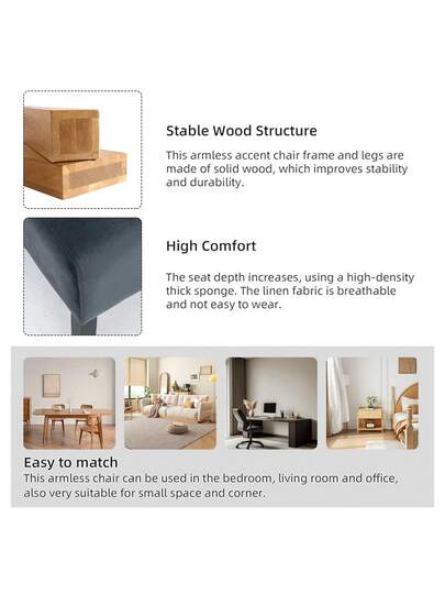 Dining Chairs, Vanity Chair, Thickened Cushions, Padded Seats, Bureau Living Room Armchairs view 3