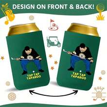 1 件/4 件趣味高尔夫罐冷却器 - 高尔夫啤酒罐套，可重复使用的氯丁橡胶啤酒保温套，适用于高尔夫游戏派对用品，是高尔夫爱好者的绝佳生日礼物/圣诞节礼物/万圣节礼物/感恩节礼物/父亲节礼物 - 彩色 - 查看 2