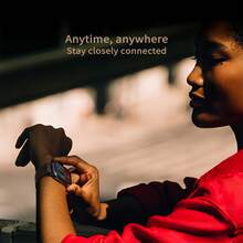 Watch S11 GPS Smartwatch med exakt GPS-positionering, aluminiumboett, multisportlägen, 50 m vattentålighet, långvarigt batteri, smarta aviseringar, glansig svart + svart - Ljussvart + svart - Visa 5