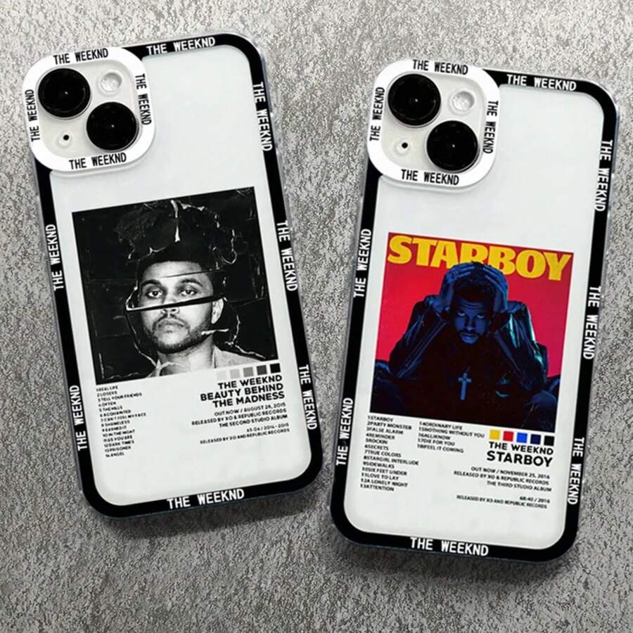 Weeknd Minimalist Poster Phone Case For  14 15 13 12 11 Pro Max Mini Fundas Cover Compatible With Apple Phone XR X Xs Max 7 8 Plus Cover, Cover Compatible With  17 Case,  17 Pro Case,  17 Pro Max Case - Transparent B937 - View 1