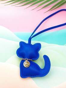 1PC PU Leather Cartoon Cat Keychain – Cute Kawaii Kitten Bag Charm & Keyring, Fashion Animal Pendant Gift, Keychain Accessories Car Pendant Can Be Used For Bag Pendant Pendant. Gift Accessories Decor Present Car Women Key Chain Charms Back To School Supplies