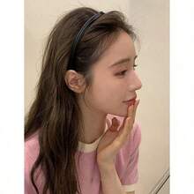 3/5PcsWomen's Skinny Leather Knot Hairband, Solid Color White/Black, Fashionable, Versatile, Elegant, High-Quality, Suitable For Daily Wear, Parties, Tying Hair, Washing Face/Bathing, Makeup, Matching Clothes, Accessories, Hairband,Hair Hoop Headbands ,Head Piece