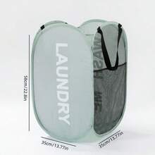 1pc Foldable Household Dirty Clothes Storage Basket, Large Capacity Laundry Hamper For Bathroom, Washroom Dirty Clothes Collection