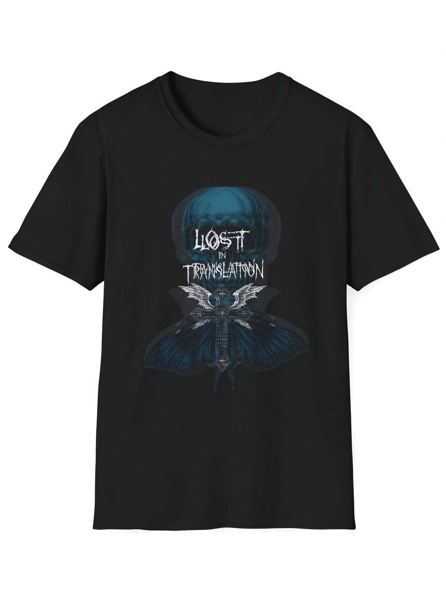 Uni Skull And Moth T-Shirt With Futuristic Design, Perfect Gift For Tech Lovers, Casual Wear, Unique Fashion Statet, Streetwear Style - Style18 - 查看 1