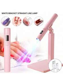 XEIJAYI Pink Stand-Up LED Nail Lamp - Dual-Color 360° UV Gel Curing Light For Home & Salon, Quick-Dry Nail Polish Dryer With No Black Hands Design, Perfect For DIY Manicure & Nail Art Lovers - Pink - View 3