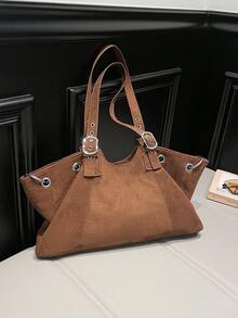 Geantă tote pentru femei, geantă tote cu capacitate mare, geantă de umăr vintage nouă pentru navetiști, populară anul acesta