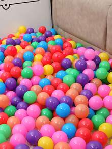 100 piezas/paquete Juguete de bolas de colores grandes y gruesas del océano, y regalo - Multicolor - Ver 5