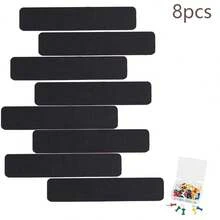 8pcs Cork Board Strips-Felt Nail Board Strips, Suitable For Office And Home Wall Decoration, Notice Board Self-Adhesive, With Thumbtacks, Can Stick Notes, Photos, Schedules