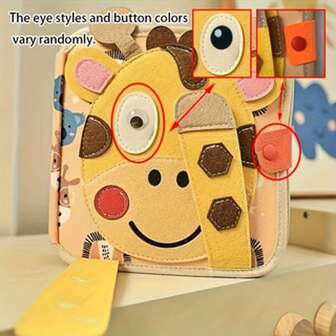 婴儿早教挂式动物布书宝宝抓头训练笑脸镜盖脸小鹿布书防撕