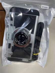 Funda de teléfono en forma de cámara 3D cruzada divertida compatible con iPhone 14 Pro Max, compatible con Apple 13 con cordón, compatible con iPhone 11/12/X/Xs/Xr/Xs Max resistente al agua, a los golpes y a los arañazos