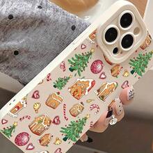 Funda de Teléfono con Patrón Navideño y Ojos de Ángel Escarchados para iPhone 17 aire/16/15/14/13/12/11. Profesional máximo 14/15 más dieciséis E 12/13MINI, X/XR/XSMax, compatible con Samsung Galaxy UN 03/A03core/A04/A04E/A05/A05s/A06/A12/A13/A15/A16/A21s/A24/A25/A32/A34/A35/A54/A55/A81,S10E/S20/S21/S22/S23/S24 FE/Plus/Ultra, F15, M35/M55 Funda para teléfono móvil para Note10/Note10Plus/Note20/Note20Ultra, carcasa suave de TPU, adecuada tanto para hombres como para mujeres, simple y elegante, protección anti-caída. - Blanco antiguo - Ver 3