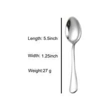 Wesdxc56 Demitasse Espresso Spoons, Mini Coffee Spoon, 5.5 Inches Stainless Steel Small Spoons For Dessert, Set Of 6(Silver) - ColorC - View 2