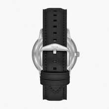 Fossil Reloj de cuarzo multifunción para hombre Neutra Moonphase, esfera blanca, correa marrón oscuro, estilo de negocios. FS5905